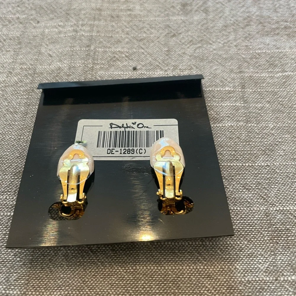 Dolphin Ore Gold and Silver Flower Earrings